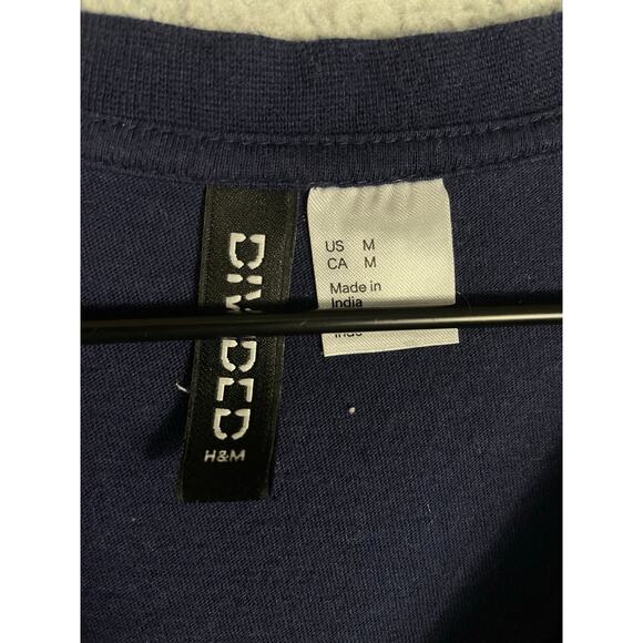 Divided by H&M Miami Florida Navy Graphic Knot Crop Tee Women’s M Y2K Streetwear - Picture 6 of 6